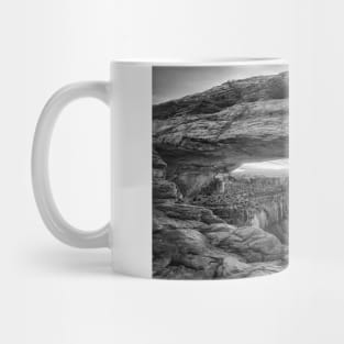 Mesa Arch Sunrise in Black and White Mug